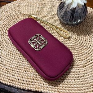 Rustic Cuff Burgundy Clutch Wristlet